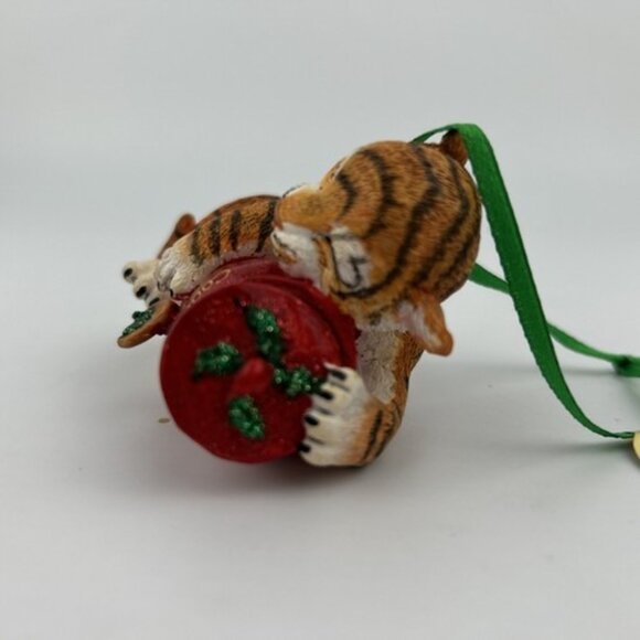 Danbury Mint The Baby Animal Christmas Ornament Tiger Cub Cookies Santa #1 - Picture 5 of 9